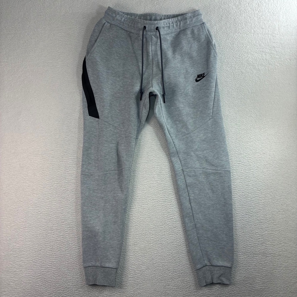 Nike Tech Fleece Joggers Men S Gray Tapered Sweatpants Cuffed 805162-063